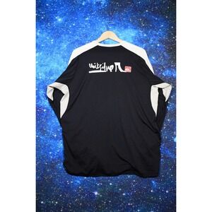 Quiksilver Shirt Mens Medium Black White Long Sleeve‎ V Neck Surf Activewear